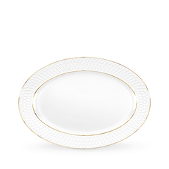 Блюдо овальное с золотыми линиями 35x25 см wl‑880.102.117/a Wilmax (photo 1)