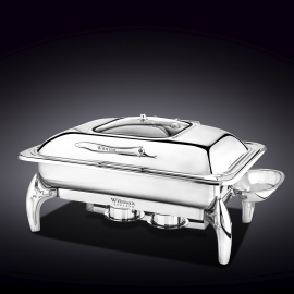 Glass Lid Rectangular Chafing Dish with Stand WL‑559913/AB