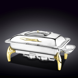 Glass Lid Rectangular Chafing Dish with Stand WL‑559923/AB
