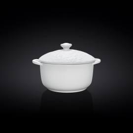 Pot with Lid WL‑661540/A, Colour: White Matt, Centimetres: 18 x 11, Millilitres: 600