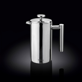 Double Wall French Press in Colour Box WL‑551007/1C, Colour: Silver, Millilitres: 1000