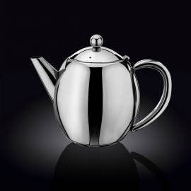 Double Wall Tea Pot in Colour Box WL‑551101/1C, Colour: Silver, Millilitres: 1200