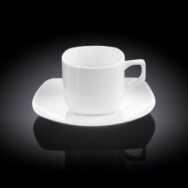 Tea Cup & Saucer in Colour Box WL‑993003/1C, Colour: White, Millilitres: 200