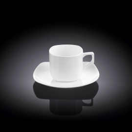Чашка кофейная и блюдце 90 мл WL‑993041/1C, Цвет: Белый, Объем: 90