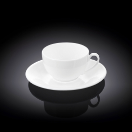 Coffee Cup & Saucer WL‑993187/AB, Colour: White, Millilitres: 80