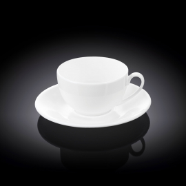 Coffee Cup & Saucer WL‑993188/AB, Colour: White, Millilitres: 120