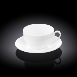 Tea Cup & Saucer WL‑993189/AB, Colour: White, Millilitres: 180
