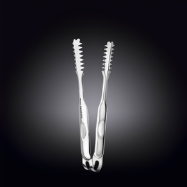 Ice Tongs White Box Packing WL‑999143/A, Colour: Silver, Centimetres: 17.5