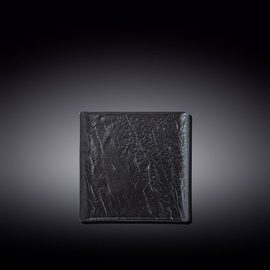 Square Plate WL‑661104/A, Colour: Black, Centimetres: 13 x 13