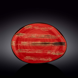 Stone Shape Dish WL‑668242/A, Colour: Red, Centimetres: 33 x 24.5