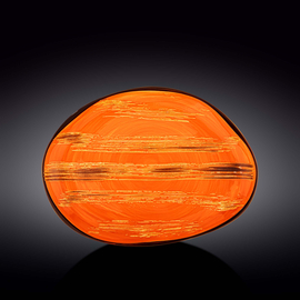 Stone Shape Dish WL‑668342/A, Colour: Orange, Centimetres: 33 x 24.5
