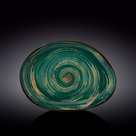 Stone Shape Dish WL‑669542/A, Colour: Green, Centimetres: 33 x 24.5