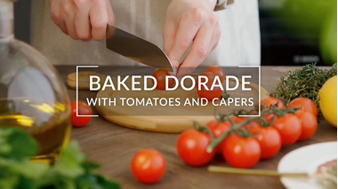 BAKED DORADE WITH TOMATOES AND CAPERS