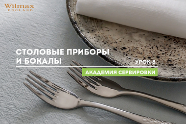 Академия сервировки WILMAX. Урок 8. Столовые приборы и бокалы.