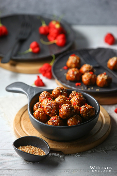 Митболы с тыквой в кисло-сладком соусе