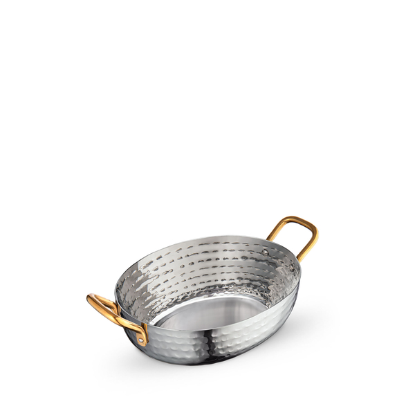 Мини-сковородка сервировочная глубокая овальная с ручками wl‑554133/s Wilmax (photo 1)