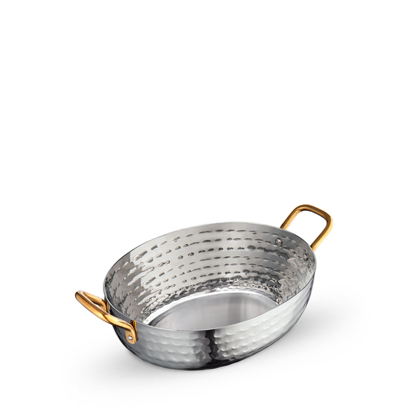 Мини-сковородка сервировочная глубокая овальная с ручками wl‑554134/s Wilmax (photo 1)