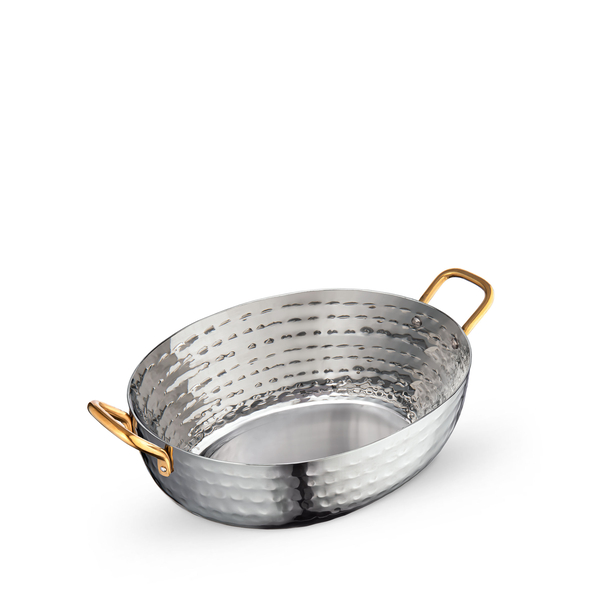 Мини-сковородка сервировочная глубокая овальная с ручками wl‑554135/s Wilmax (photo 1)
