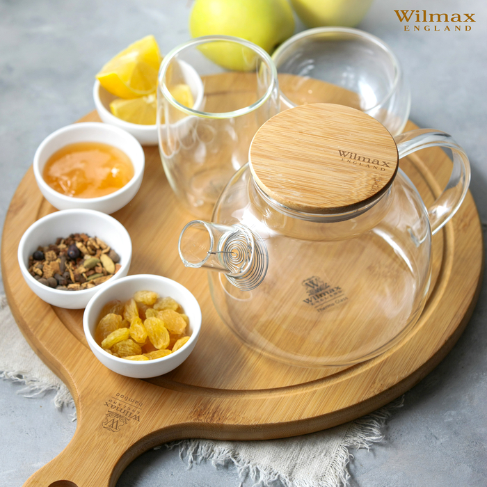 Доска сервировочная с ручкой круглая 40,5x30,5 см wl‑771101/a Wilmax (photo 4)