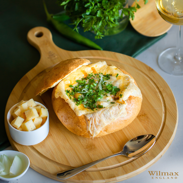 Доска сервировочная с ручкой круглая 46x35,5 см wl‑771103/a Wilmax (photo 4)