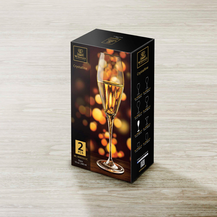 Набор из 2-х бокалов для шампанского 290 мл wl‑888050/2c Wilmax (photo 2)