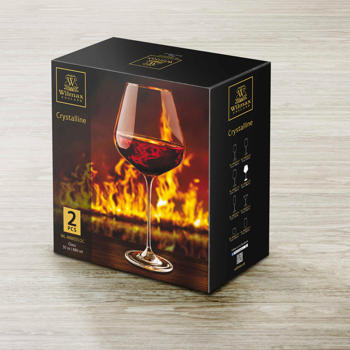 Набор из 2-х бокалов для вина 870 мл wl‑888055/2c Wilmax (photo 2)