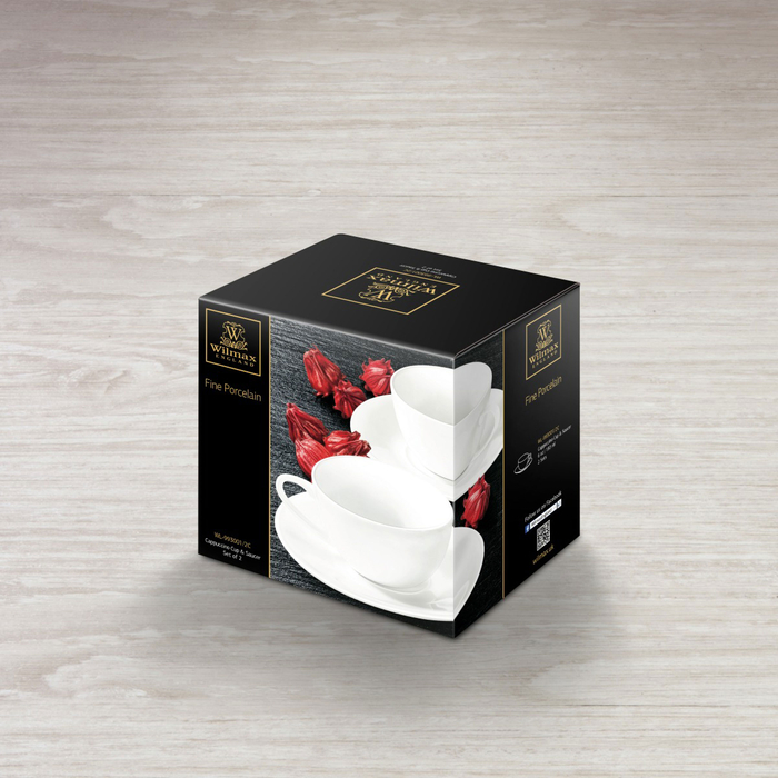 Набор из 2-х чашек для капучино с блюдцами 180 мл wl‑993001/2c Wilmax (photo 2)