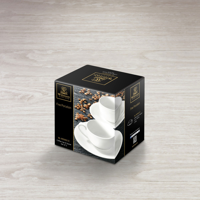 Набор из 2-х кофейных чашек с блюдцами 100 мл wl‑993002/2c Wilmax (photo 2)