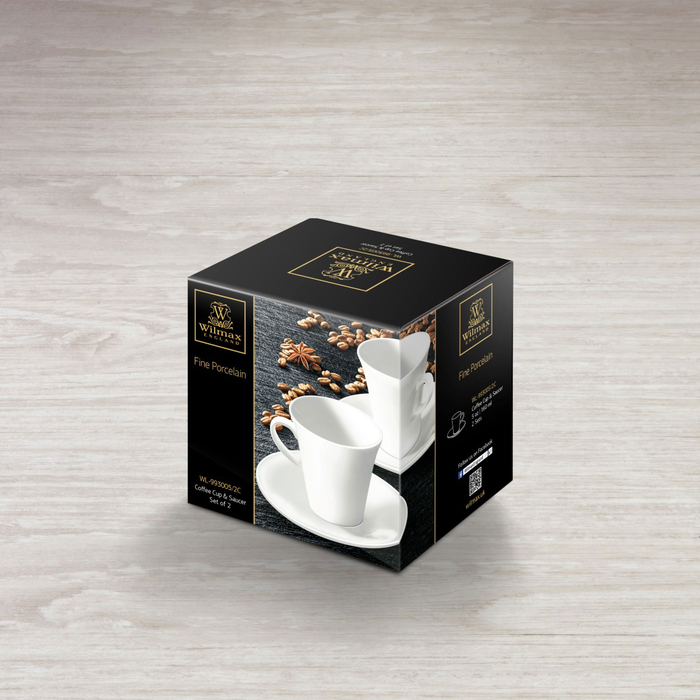 Набор из 2-х кофейных чашек с блюдцами 160 мл wl‑993005/2c Wilmax (photo 2)