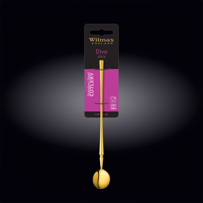 Ложка коктейльная 20,5 см на блистере wl‑999524/1b Wilmax (photo 2)