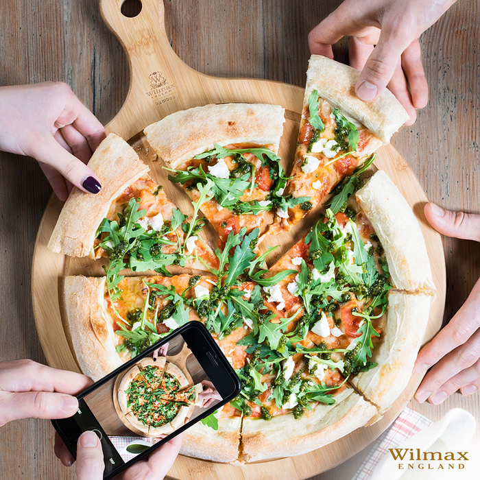 Доска сервировочная с ручкой круглая 46x35,5 см wl‑771103/a Wilmax (photo 3)