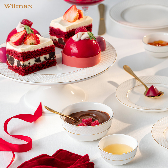 тортовница с золотыми линиями 30,5x10 см wl‑880.102.704/a Wilmax (photo 2)