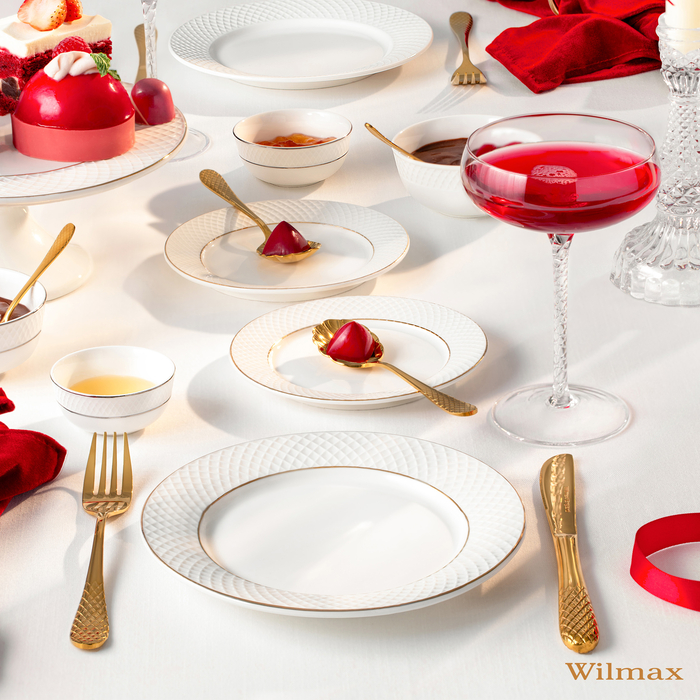 тарелка пирожковая с золотыми линиями 15 см wl‑880.102.100/a Wilmax (photo 2)