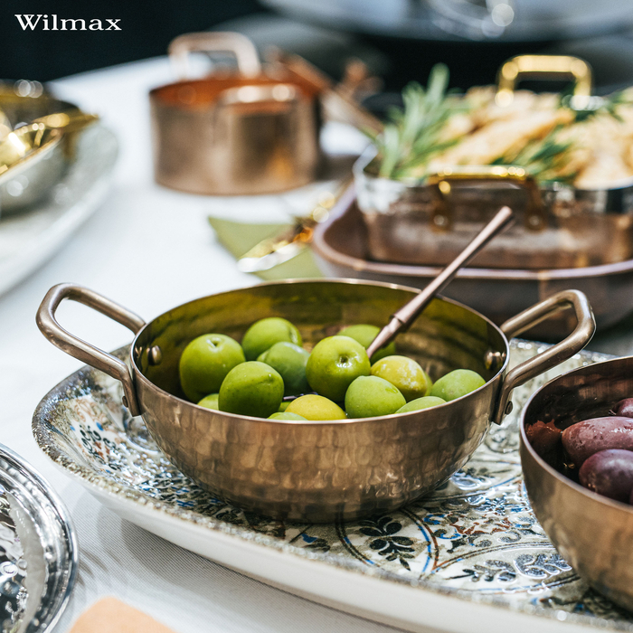 Мини-сковородка сервировочная глубокая круглая с ручками wl‑554232/s Wilmax (photo 2)