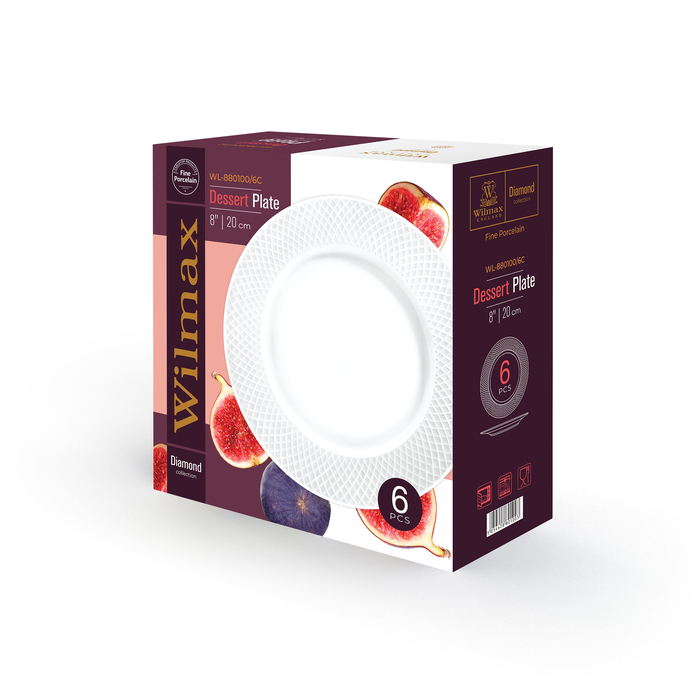 Набор из 6-ти десертных тарелок 20см wl‑880100/6c Wilmax (photo 2)